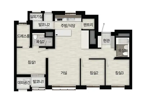전용면적 101타입구조